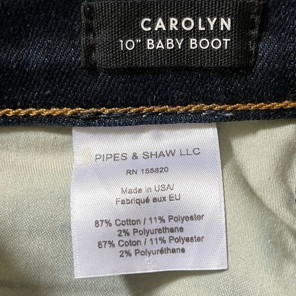 Veronica Beard Carolyn 10” Baby Boot Jeans Snap Hem in Dark Vintage Size 24 - Picture 11 of 16